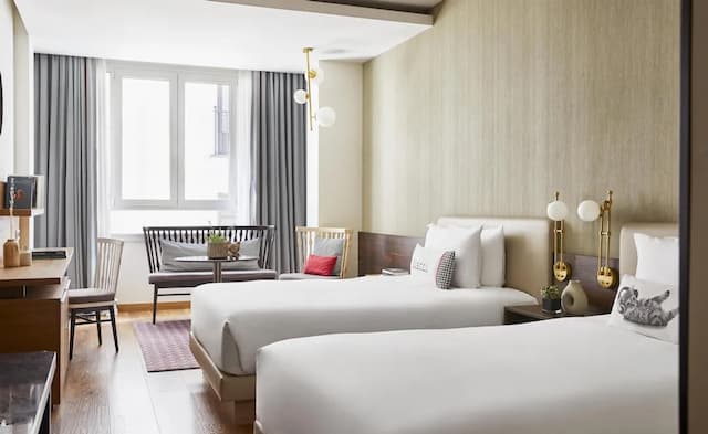 ハイアット セントリック グラン ヴィア マドリッド-ルーム ダブルベッド 2 台-12