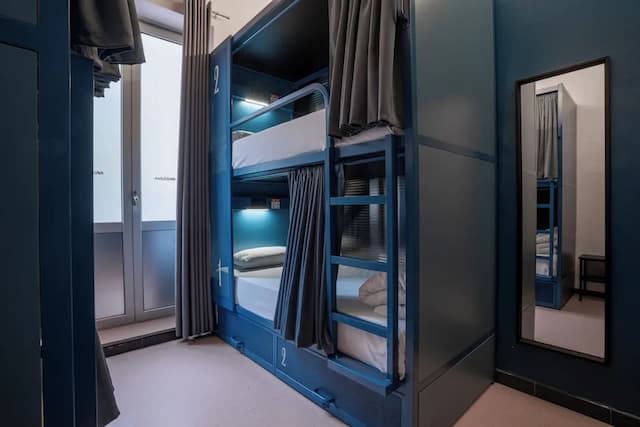 Ideal Youth Hostel-Room with 4 single beds-4