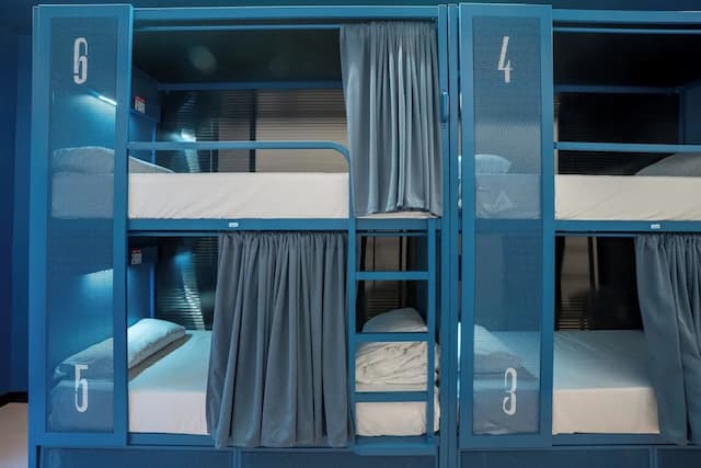 Ideal Youth Hostel-Room with 6 single beds and private bathroom, women only-7