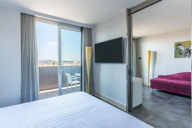 貝斯特韋斯特高級桑迪納皇家飯店-普通套房, 1 張特大雙人床, 露台, 城市景觀-6