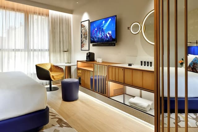 Hard Rock Hotel Madrid-豪華客房, 1 張特大雙人床, 花園景觀-3