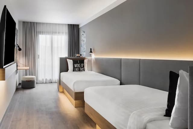 Moxy Barcelona-客房, 2 张单人床, 城市景观-2
