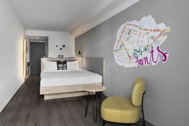 Moxy Barcelona-客房, 1 张大床, 阳台-7