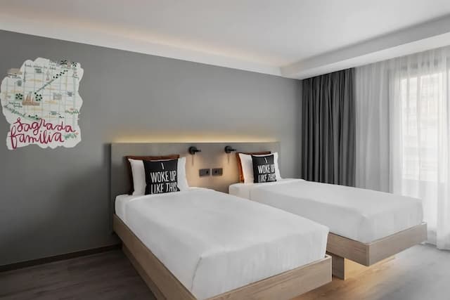 Moxy Barcelona-客房, 2 张单人床, 阳台-5