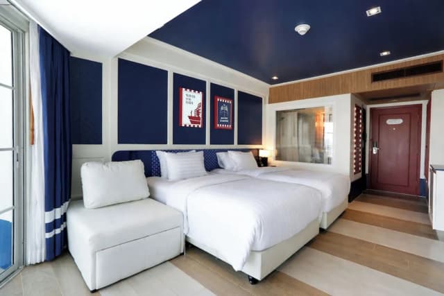 芭堤雅 A1 皇家遊輪酒店 - SHA Extra Plus 認證-豪華雙床房, 部分海景-3