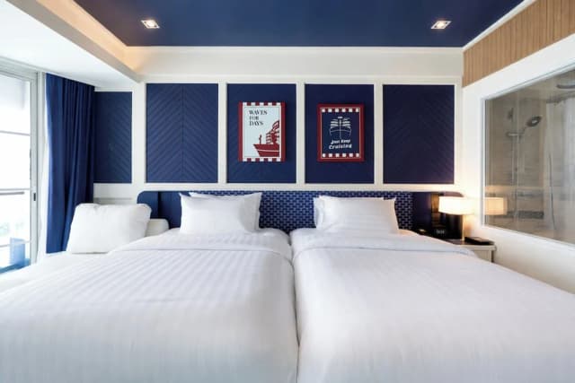 芭堤雅 A1 皇家遊輪酒店 - SHA Extra Plus 認證-豪華雙床房, 部分海景-1