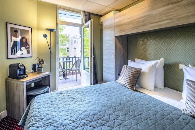 애틀랜티스 호텔 암스테르담-슈피리어 트윈룸, 싱글침대 2개, 발코니, 시내 전망-4