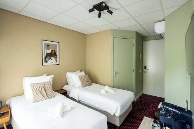 애틀랜티스 호텔 암스테르담-슈피리어 트윈룸, 싱글침대 2개, 발코니, 시내 전망-9