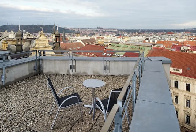 Ankora Hotel Prague-标准双人房或双床房, 露台, 城市景观-3