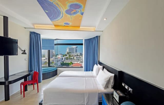 Siam@Siam Design Hotel Pattaya-Studio Ocean View 2 Singles-1