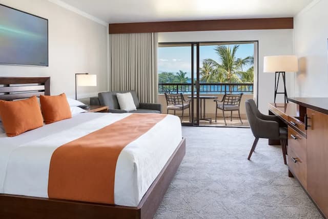 쉐라톤 마우이 리조트 & 스파-디럭스룸, 킹사이즈침대 1개, 롤인 샤워 시설, 바다 전망 (Mobility Accessible)-1