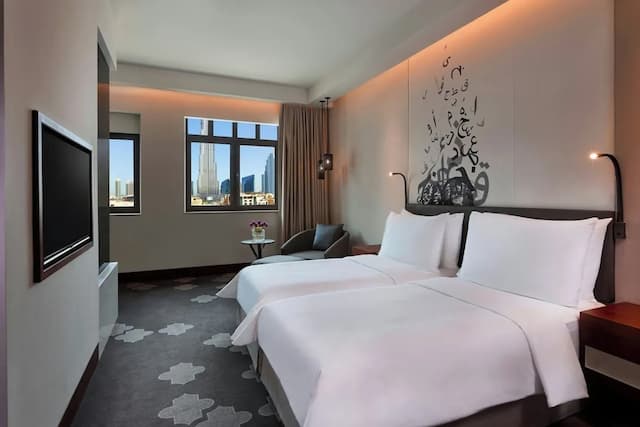 傳承飯店 - 傲途格精選飯店-豪華客房, 2 張單人床, 城市景觀-5