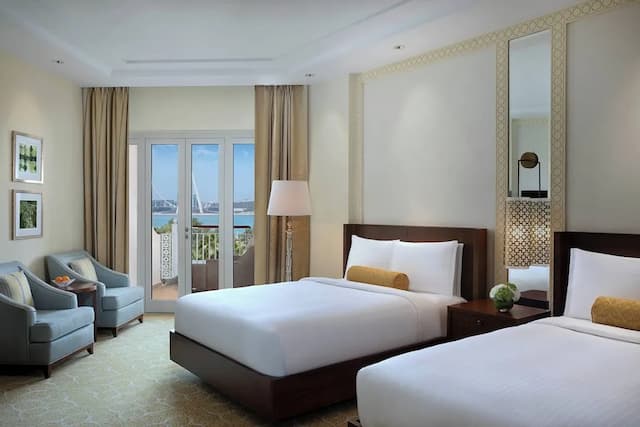 더 리츠-칼튼, 두바이-트윈룸, 퀸사이즈침대 2개, 바다 전망-1