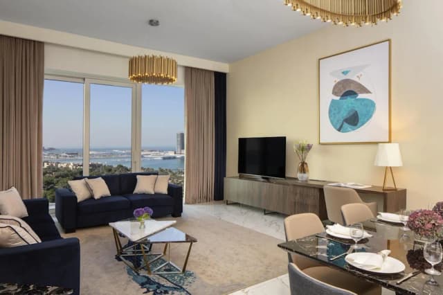 Avani + Palm View Dubai Hotel & Suites = 杜拜 Avani + Palm View 酒店及套房-高級公寓, 3 間臥室, 海景-6