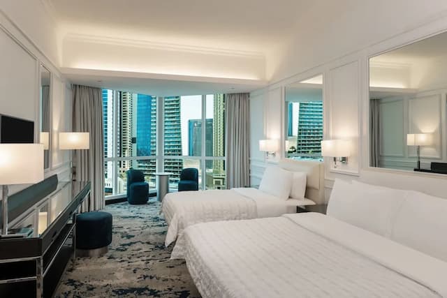 Le Méridien Mina Seyahi Beach Resort & Waterpark-Deluxe Skyline View, 1 King & 1 Single-1