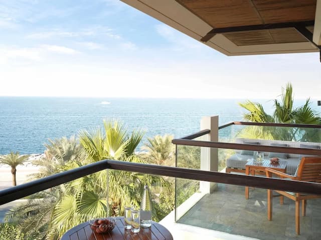 索菲特杜拜棕櫚渡假村暨溫泉酒店-普通套房, 1 張特大雙人床及 1 張梳化床, 露台, 海景 (Club Access)-8