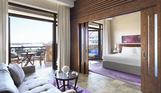 索菲特杜拜棕櫚渡假村暨溫泉酒店-普通套房, 1 張特大雙人床及 1 張梳化床, 露台, 海景 (Club Access)-1