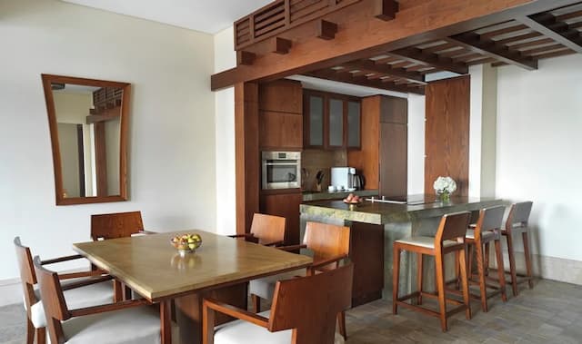 索菲特杜拜棕櫚渡假村暨溫泉酒店-家庭公寓, 1 張特大雙人床及 1 張梳化床, 廚房, 度假村景 (2 Bedrooms)-2