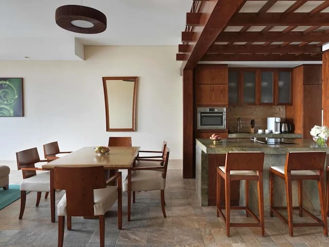 索菲特杜拜棕櫚渡假村暨溫泉酒店-家庭公寓, 1 張特大雙人床及 1 張梳化床, 廚房, 度假村景 (2 Bedrooms)-11