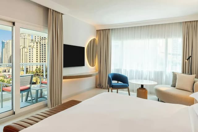 朱美拉海灘喜來登酒店-休閒客房, 1 張標準雙人床, 露台 (JBR View)-7