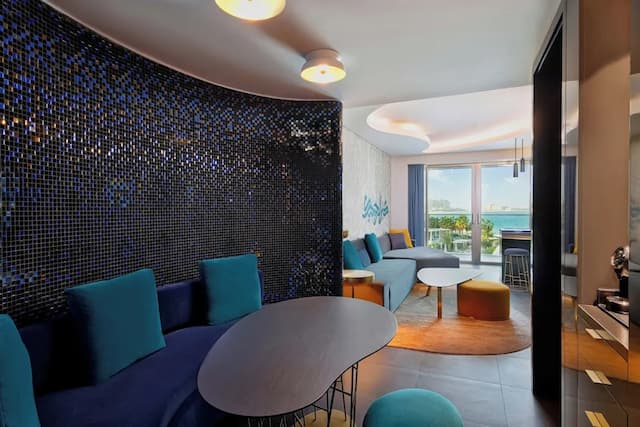 西杜拜 - 棕櫚酒店-套房, 1 間臥室, 非吸煙房, 部分海景-13