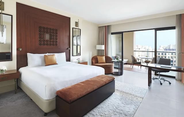 費爾蒙棕櫚飯店-Fairmont Heritage Room, 1 張特大雙人床, 部分海景-3