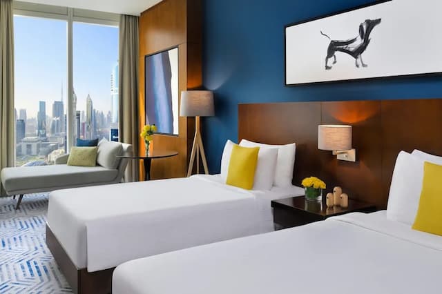 ヴォコ ドバイ by IHG-クラブ ルーム シングルベッド 2 台 シティビュー-5