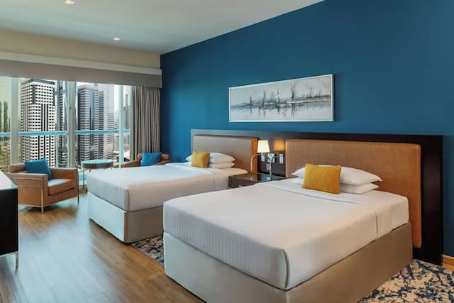 Four Points by Sheraton Sheikh Zayed Road, Dubai-经典客房, 2 张大床, 无烟房, 阳台-4