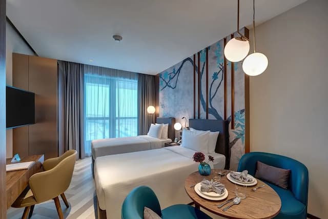 밀레니엄 플레이스 바르샤 하이츠 호텔 아파트먼트-슈피리어 스튜디오, 싱글침대 2개-4