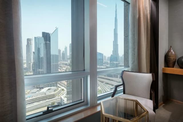 杜拜香格里拉-Deluxe Room, 1 King Bed, Burj View-3