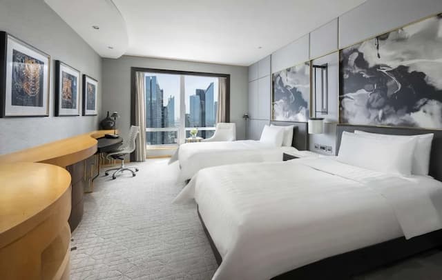 杜拜香格里拉-Deluxe Room, 2 Twin Beds, Burj View-1