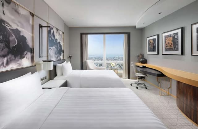 杜拜香格里拉-Deluxe Room, 2 Twin Beds, Burj View-7