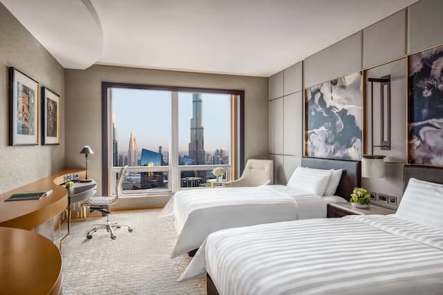 杜拜香格里拉-Deluxe Room, 2 Twin Beds, Burj View-2