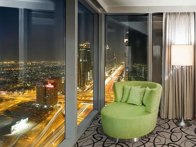 杜拜索菲特酒店-套房, 1 張特大雙人床, 可使用俱樂部酒廊 (Opera Suite, Club Millésime access)-7