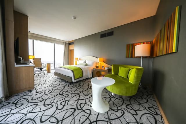 杜拜索菲特酒店-奢華客房, 1 張特大雙人床, 可使用俱樂部酒廊 (Burj Khalifa View)-6