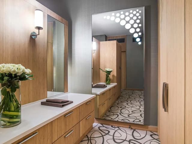 杜拜索菲特酒店-奢華客房, 1 張特大雙人床, 可使用俱樂部酒廊 (Burj Khalifa View)-12