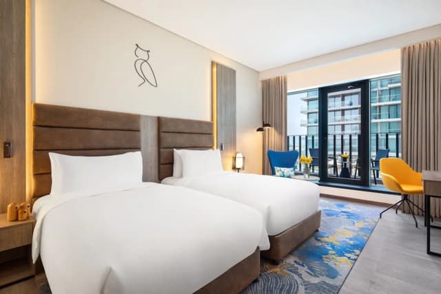 ボコ ドバイ ザ パーム by IHG-デラックス ルーム シングルベッド 2 台 バルコニー シービュー (Palm Side Sea View)-4