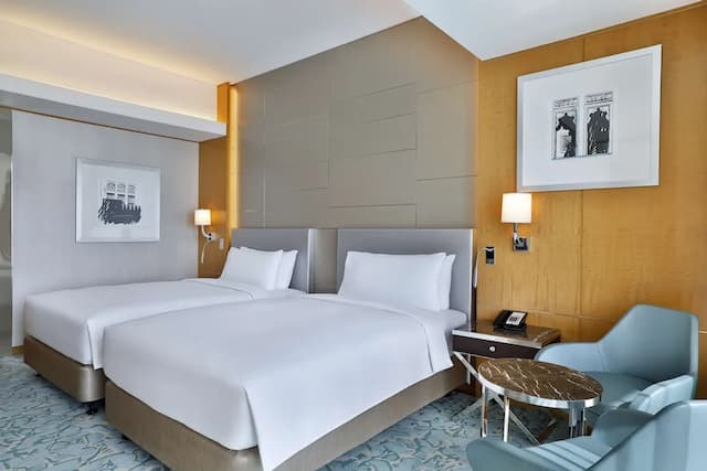 杜拜朱美拉棕櫚島希爾頓酒店-家庭客房, 1 張特大雙人床, 海景 (Deluxe, Connecting Rooms)-2