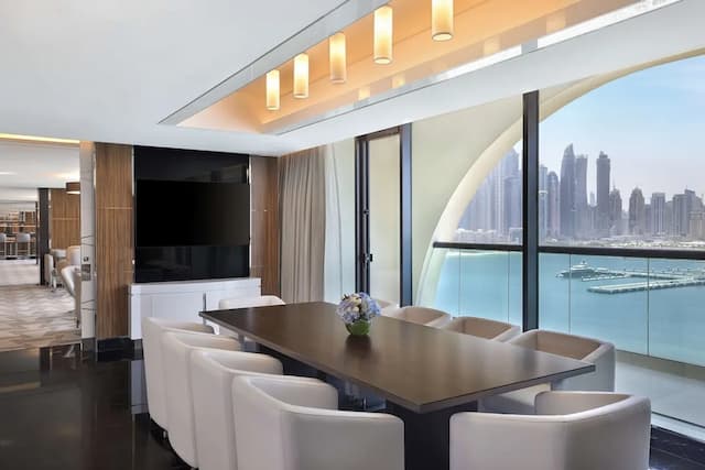 杜拜朱美拉棕櫚島希爾頓酒店-行政客房, 2 張標準雙人床, 露台, 海景-7