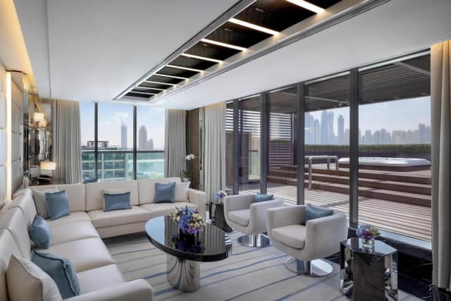 힐튼 두바이 팜 주메이라-프레지덴셜 스위트, 테라스, 바다 전망-6