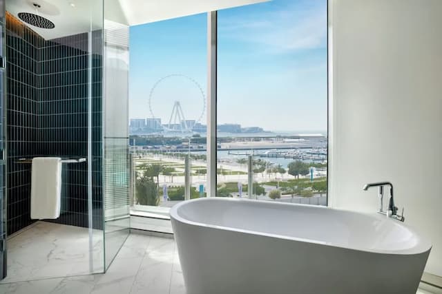 W ドバイ - ミナ セヤヒ-デラックス ルーム キングベッド 1 台 バルコニー ハーバービュー (Corner)-4