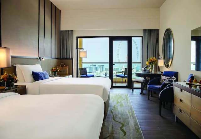 アムワジ ロタナ ジュメイラ ビーチ - ドバイ-ルーム シングルベッド 2 台 バルコニー シービュー (Ain Dubai)-3