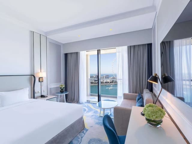 소피텔 두바이 주메이라 비치-럭셔리룸, 킹사이즈침대 1개, 발코니, 바다 전망-1