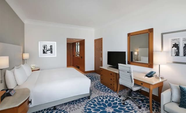 힐튼 두바이 주메이라-이그제큐티브룸, 킹사이즈침대 1개, 바다 전망-10