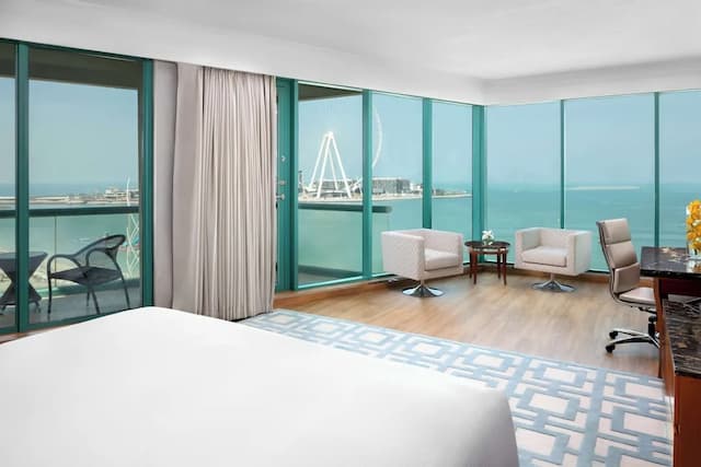 힐튼 두바이 주메이라-파노라믹 스위트, 킹사이즈침대 1개, 바다 전망-9