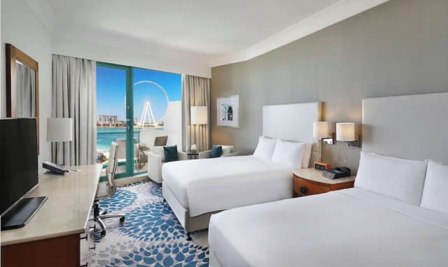 Hilton Dubai Jumeirah-Room, 2 Queen Beds, Sea View-11