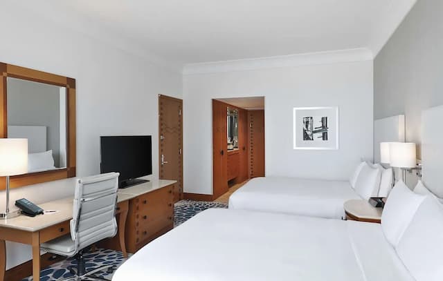 힐튼 두바이 주메이라-룸, 퀸사이즈침대 2개, 부분 바다 전망-1