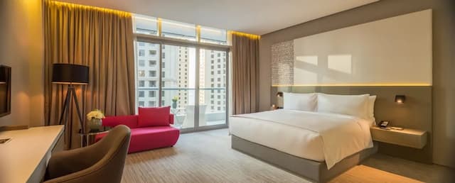 InterContinental Dubai Marina by IHG-尊荣客房, 1 张特大床, 阳台-7