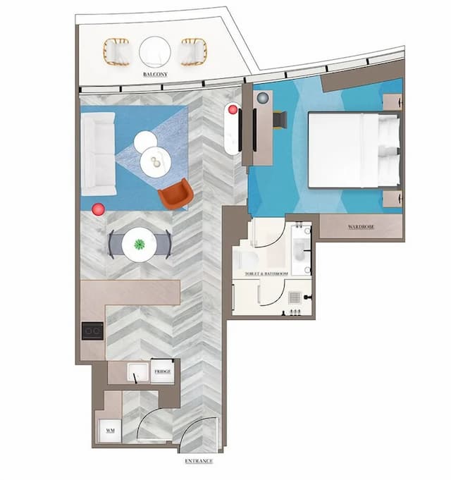 InterContinental Dubai Marina by IHG-客房, 1 间卧室, 阳台 (Residence)-7