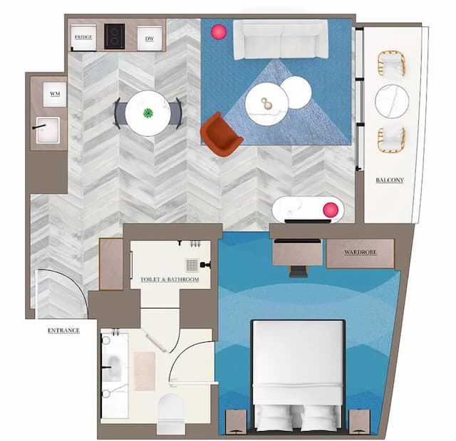 InterContinental Dubai Marina by IHG-客房, 1 间卧室, 阳台, 海滨景观 (Residence)-8